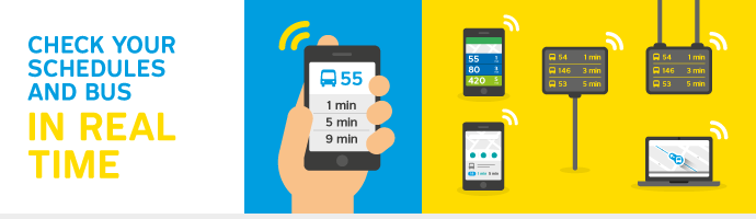 Check your schedules and bus in real time