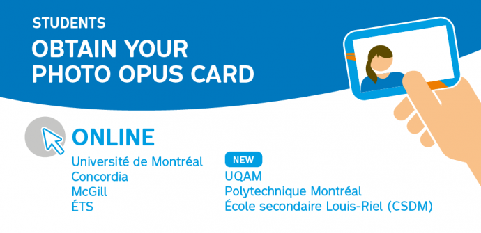 Student Opus Photo Cards Can Now Be Renewed Online At Several Educational Institutions Societe De Transport De Montreal