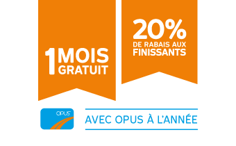 1 mois gratuit ou 20% de rabais aux finissants avec OPUS à l'année