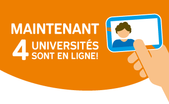 Maintenant 4 universités sont en ligne!