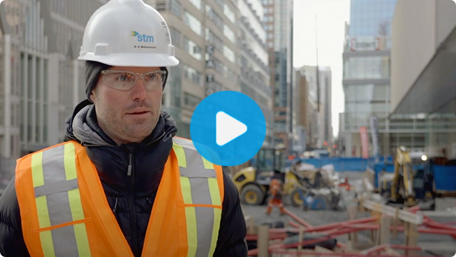 Vidéo qui illustre le remplacement des systèmes d'étanchéité du réseau de la STM