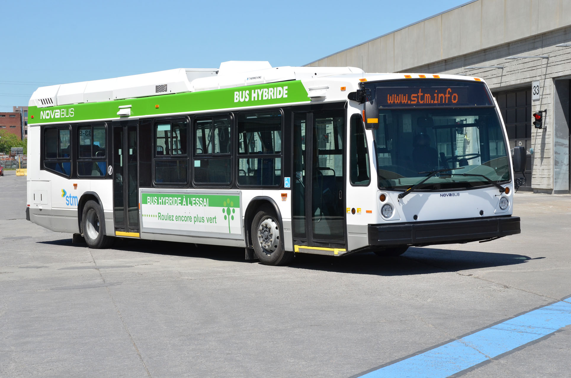 The STM will soon test a standardsize biodieselelectric Hybrid bus