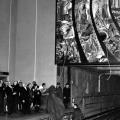 Unveiling of the stained glass at Berri-De Montigny station, 1969