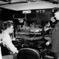 Bus with two steering wheels, 1957