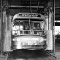 GM New Look bus being washed, 1964