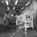 Métro parts being cleaned, 1984