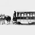 Horse-drawn winter tramway, before 1892