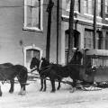 Horse-drawn winter tramway, around 1877