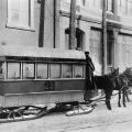Horse-drawn winter tramway, around 1877