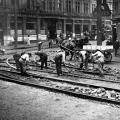 Work at the corner of St. James & Peel, 1912