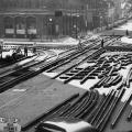 Travaux au square Victoria, 1941