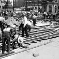 Travaux au square Victoria, 1941