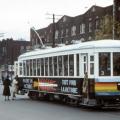 Publicity on tramway, 1944