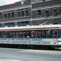 Publicity on tramway, 1944