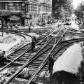 Travaux coin Sainte-Catherine & Guy, 1947