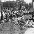 Work on Décarie Boulevard, 1950