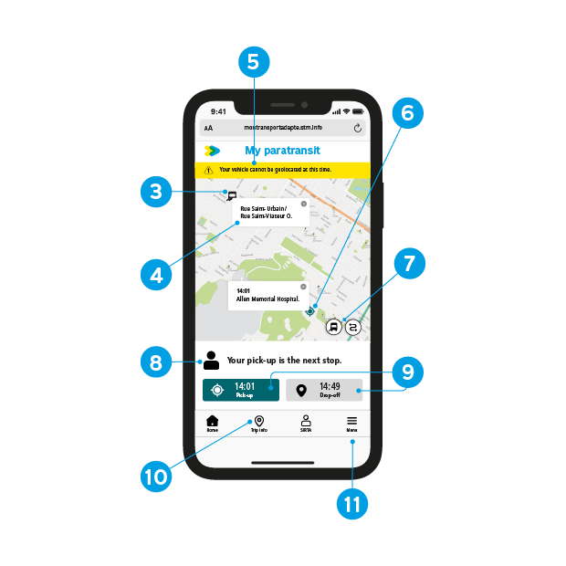 Picture of the screen of a cell ohone showing the new fonctionnality.