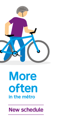 Bike in the métro new schedule