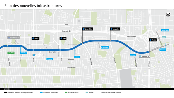 Plan des nouvelles infrastructures