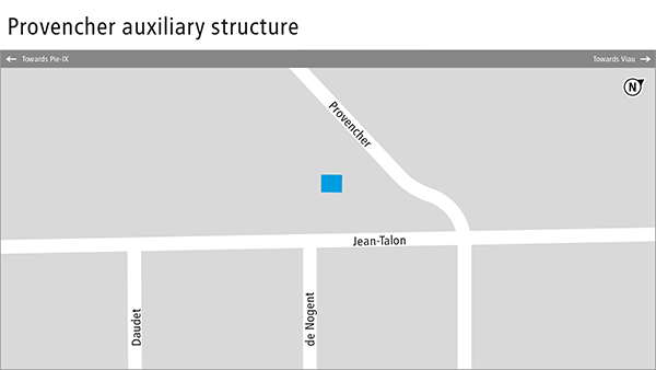Plan of the Provencher auxiliary structure.