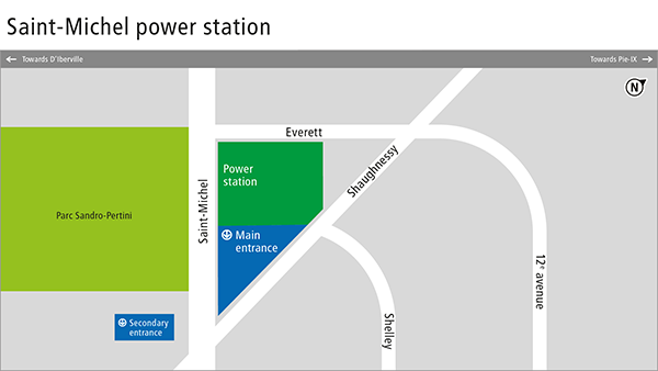 Plan of the Saint-Michel power station.