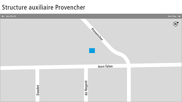 Plan de la structure auxiliaire Provencher