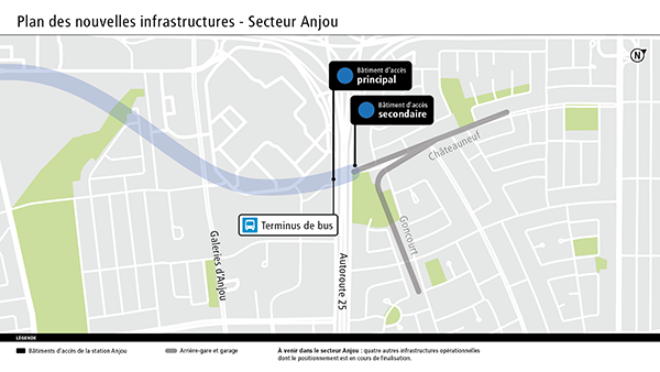 Plan des nouvelles infrastructures - Secteur Anjou