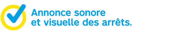 Annonce sonore et visuelle des arrêts