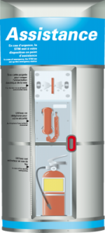 Niche d'assistance des stations de métro