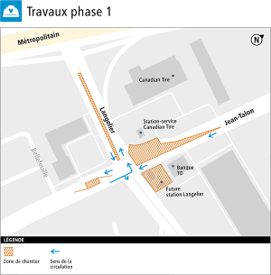 Carte des travaux, phase 1