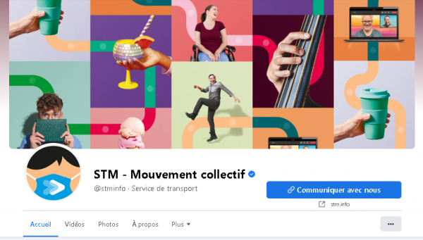 Capture d'écran de la page Facebook STM 