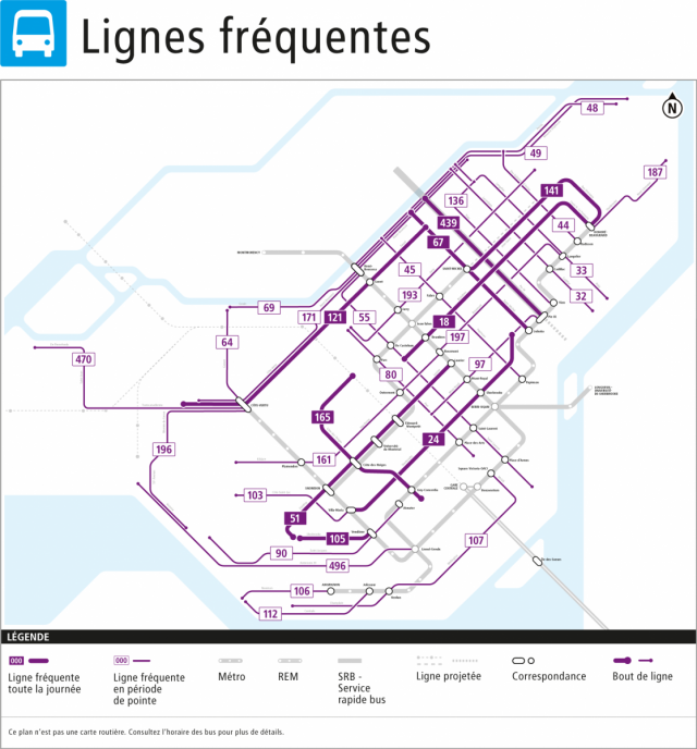 Plan lignes frequentes