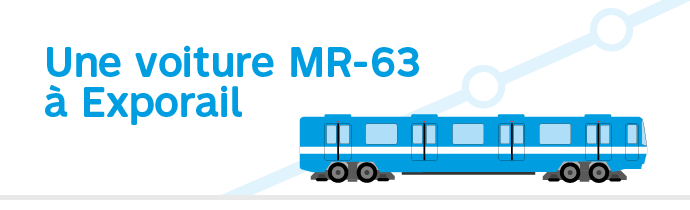 Une voiture MR-63 à Exporail