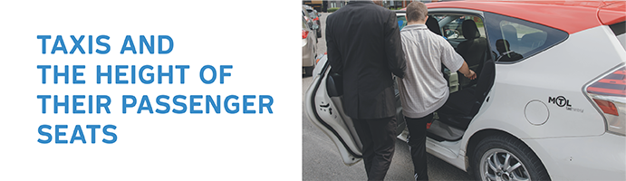 Taxis and the height of their passenger seats