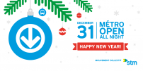 Ring in the New Year with peace of mind:  métro exceptionally open all night 