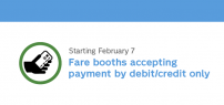As of February 2022: Métro station fare booths accepting debit/credit payment only