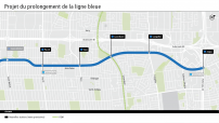 Annonce sur le prolongement de la ligne bleue du 18 mars - Documentation (French only)