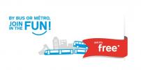 Take full advantage of the school break: Public transit is free for your 6 to 11-year old kids all week long. 