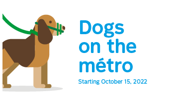 Dogs on the métro starting october 15, 2022