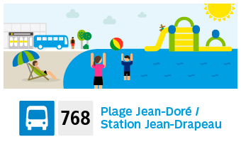Nouvelle ligne vers la plage Jean-Doré: La 768