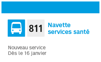 Nouveau service : Navette 811 Services santé