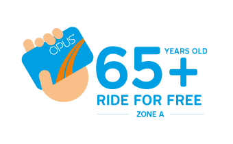 Fare valid as of July 1, 2023. 65 years old plus Ride for free