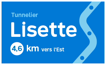 Tunnelier Lisette - 4,6 km vers l'Est